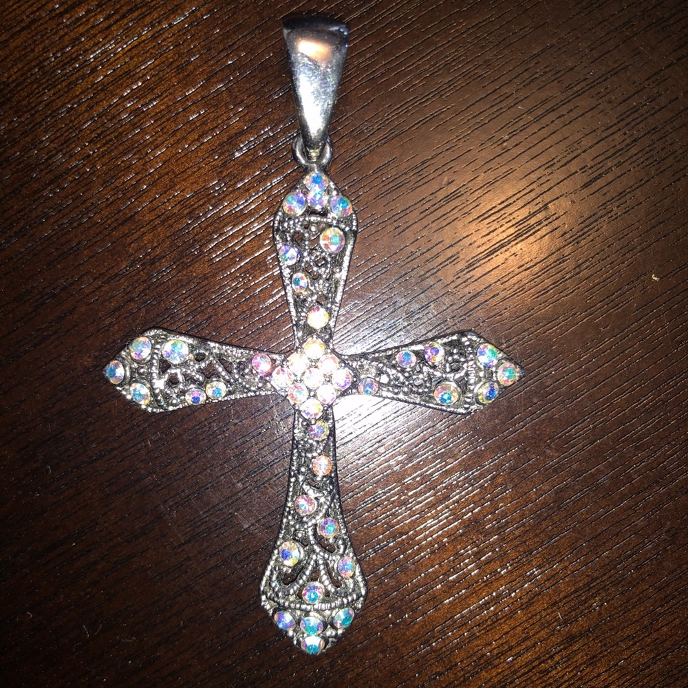 Premiere Designs Cross Pendant Silver Color